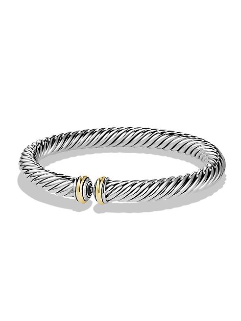 David Yurman - Cable Spira Bracelet with 18K Gold