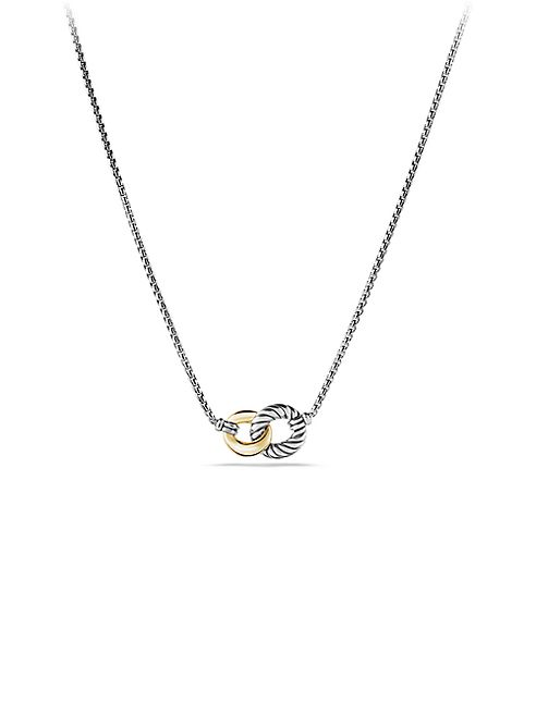 David Yurman - Belmont Curb Link Double Link Necklace with Gold