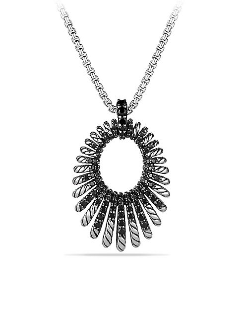 David Yurman - Tempo Pendant Necklace with Black Spinel