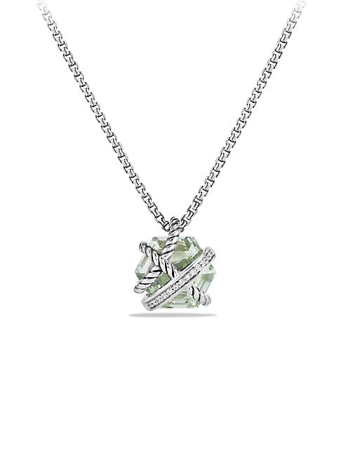 David Yurman - Cable Wrap Necklace with Prasiolite and Diamonds