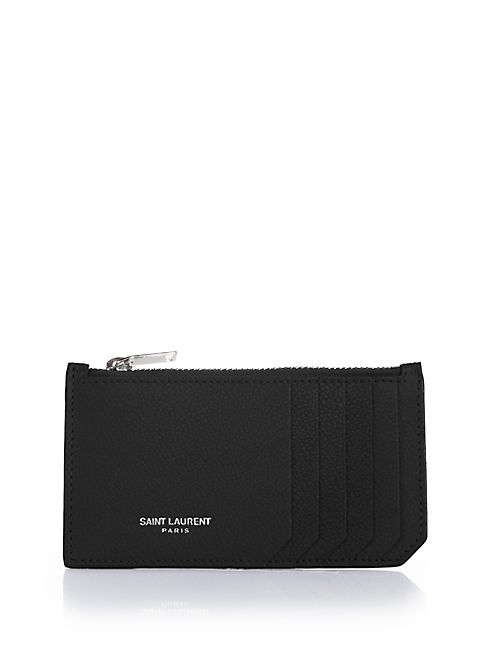 Saint Laurent - Fragments Leather Zip Card Case