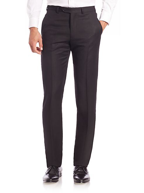 Armani Collezioni - Flat-Front Dress Pants