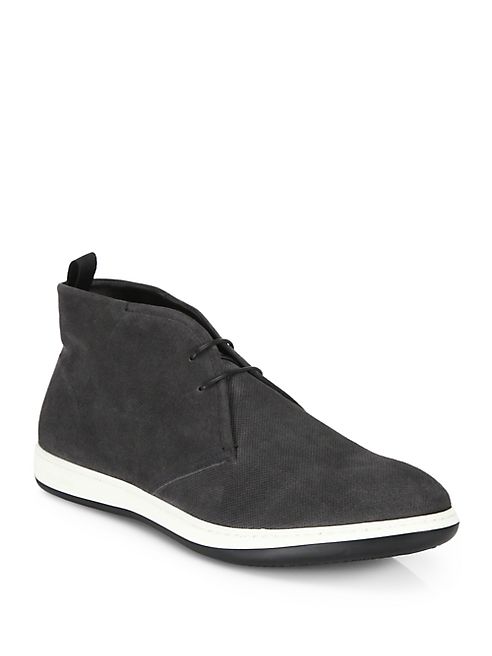 Giorgio Armani - Perforated Suede Chukka Sneakers