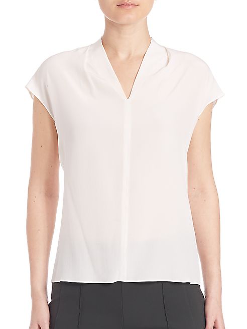 Escada - Silk Cap-Sleeve Blouse