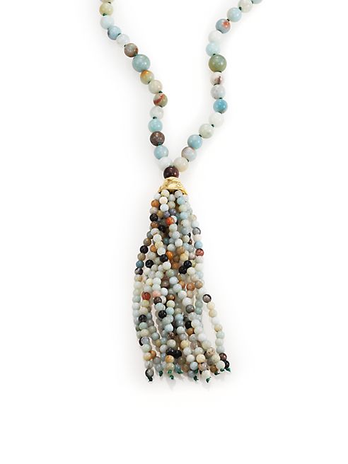 Kenneth Jay Lane - Beaded Long Tassel Necklace