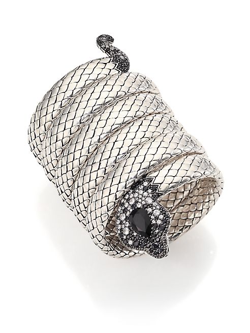 John Hardy - Legends Cobra Semi-Precious Multi-Stone, Diamond & Sterling Silver Coil Bracelet