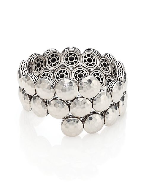 John Hardy - Dot Sterling Silver Disc Double Coil Bracelet