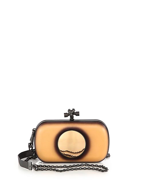 Bottega Veneta - Leather & Brass Knot Clutch