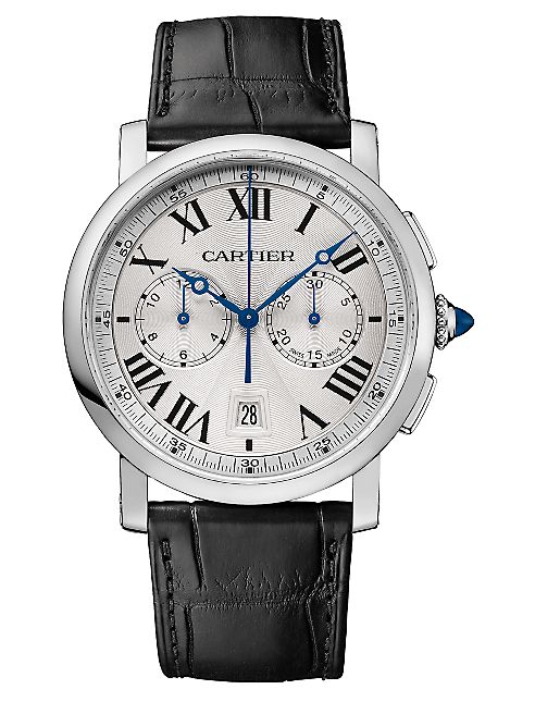 Cartier - Rotonde de Cartier Automatic Chronograph Stainless Steel & Alligator Strap Watch