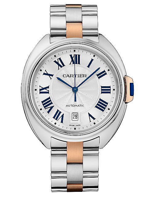 Cartier - Clé de Cartier Automatic Large 18K Pink Gold & Stainless Steel Bracelet Watch