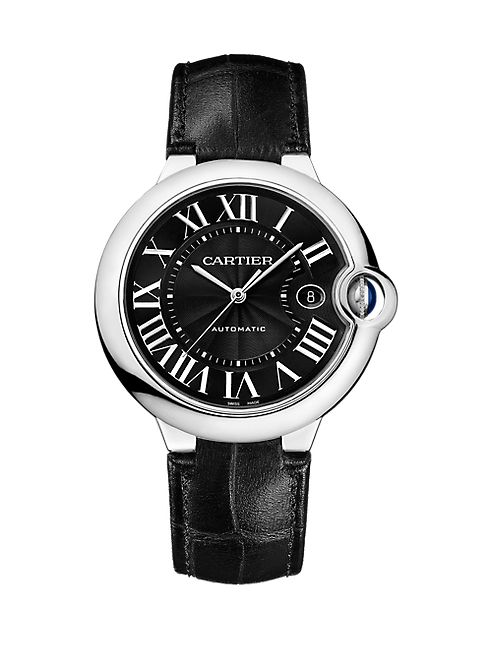 Cartier - Ballon Bleu de Cartier Stainless Steel & Alligator Automatic Strap Watch