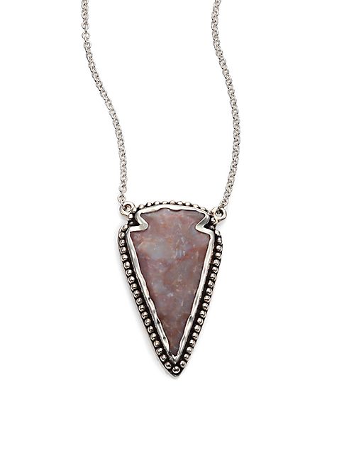 Pamela Love - Jasper & Sterling Silver Arrowhead Pendant Necklace