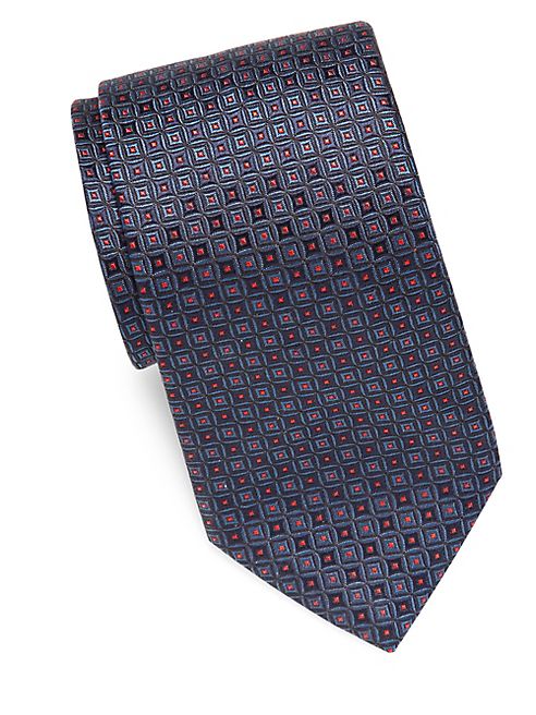 Brioni - Geometric Print Silk Tie