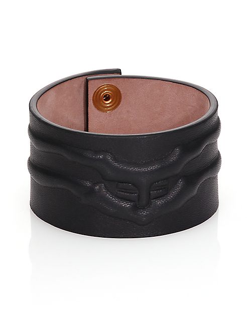 Alexander McQueen - Rib Cage Leather Cuff Bracelet