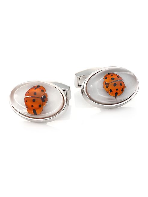 Tateossian - Ladybug & Mother-Of-Pearl Cuff Links