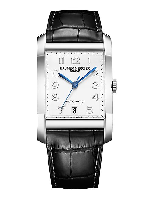 Baume & Mercier - Hampton Stainless Steel & Alligator Automatic Strap Watch/Black