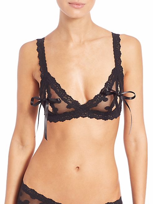 Hanky Panky - Dot Mesh Open Triangle Bra