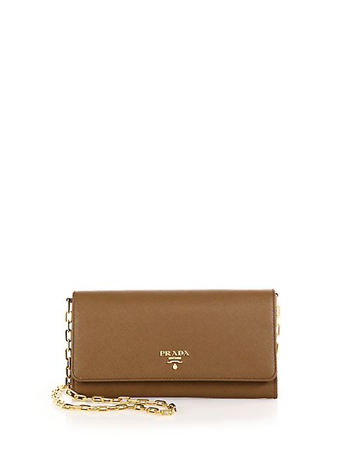 Prada - Saffiano Leather Chain Wallet