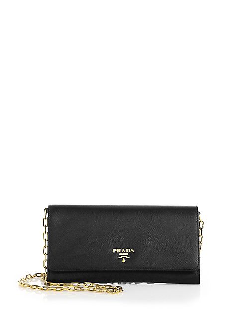 Prada - Saffiano Leather Chain Wallet