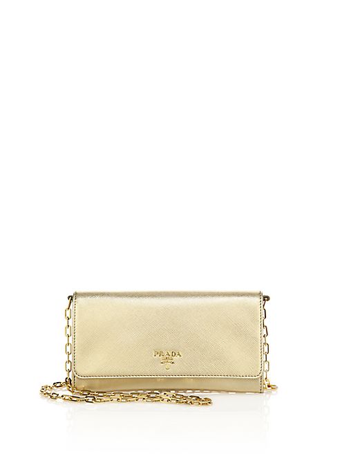 Prada - Saffiano Leather Chain Wallet