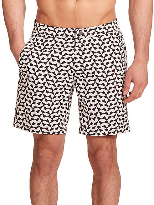 Onia - Calder Geometric Print Swim Trunks