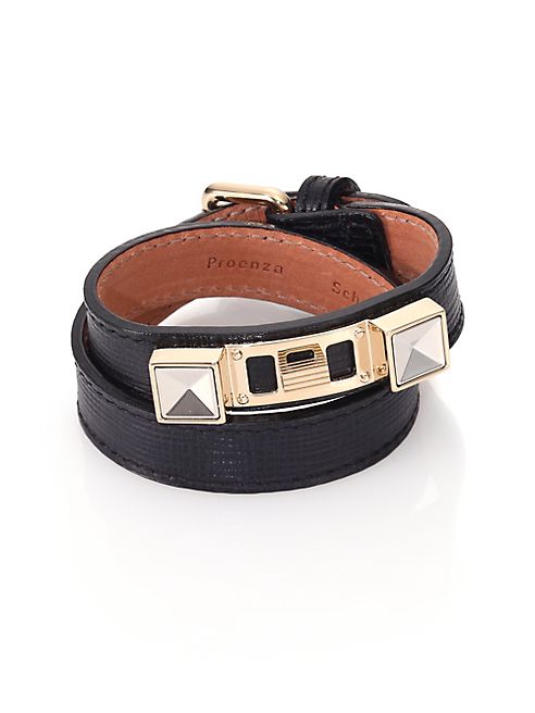 Proenza Schouler - PS11 Linosa Leather Double-Wrap Bracelet