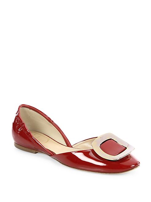 Roger Vivier - Ballerine Chips Patent Leather D'Orsay Flats