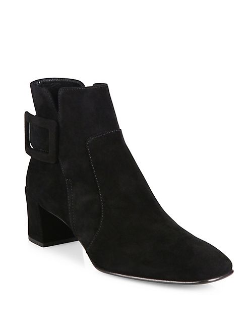 Roger Vivier - Polly Suede Block Heel Booties