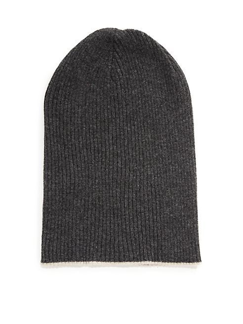 Brunello Cucinelli - Contrast Cuff Cashmere Beanie