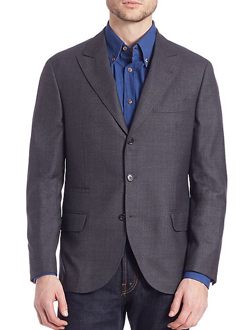 Brunello Cucinelli - Solid Wool Blazer