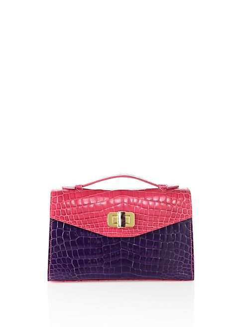 Ethan K - The 22 Two-Tone Crocodile Top-Handle Satchel