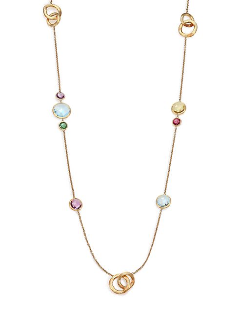 Marco Bicego - Jaipur Semi-Precious Multi-Stone & 18K Yellow Gold Link Station Necklace