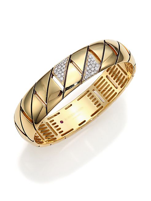 Roberto Coin - Appassionata Diamond & 18K Yellow Gold Bangle Bracelet