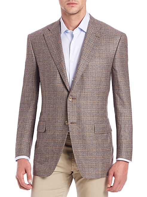 Canali - Plaid Cashmere & Silk Blazer