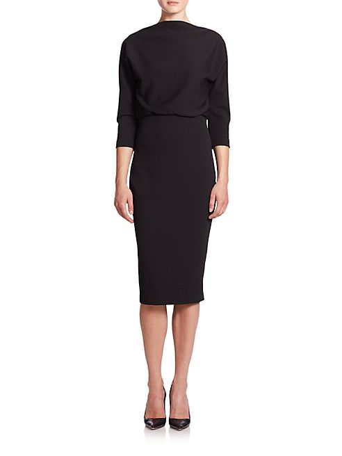 Badgley Mischka - Dolman-Sleeve Blouson Dress