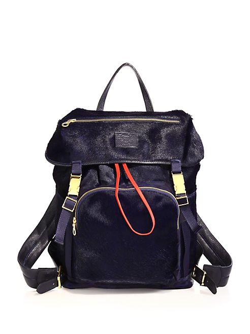 Del Toro - Pony Hair, Leather & Suede Backpack