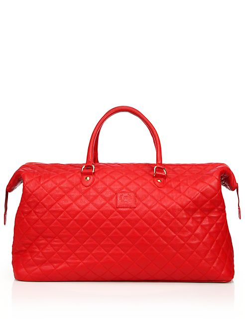 Del Toro - Quilted Leather Weekender Bag