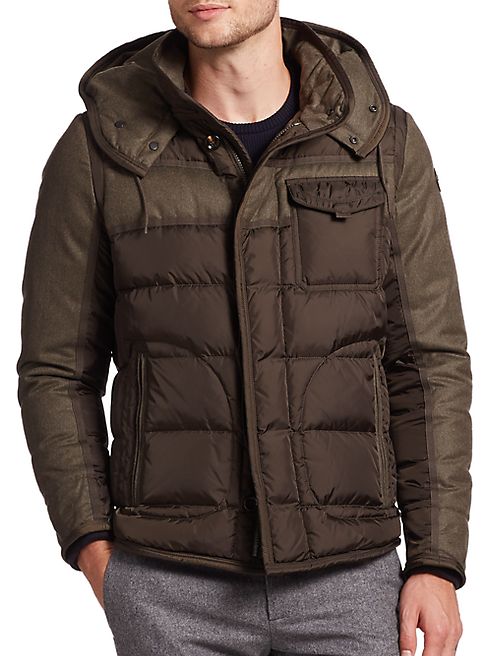 Moncler - Ryan Mixed-Media Puffer Jacket