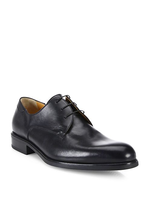 A. Testoni - Derby Nappa   Leather Oxfords