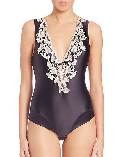 La Perla - Lace-Appliqué Bodysuit