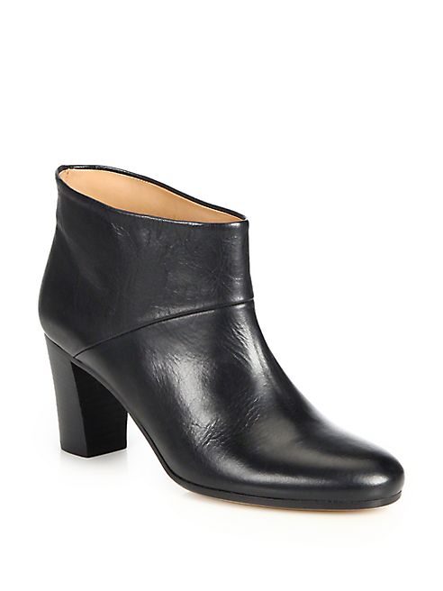 Maison Margiela - Leather Stacked-Heel Booties