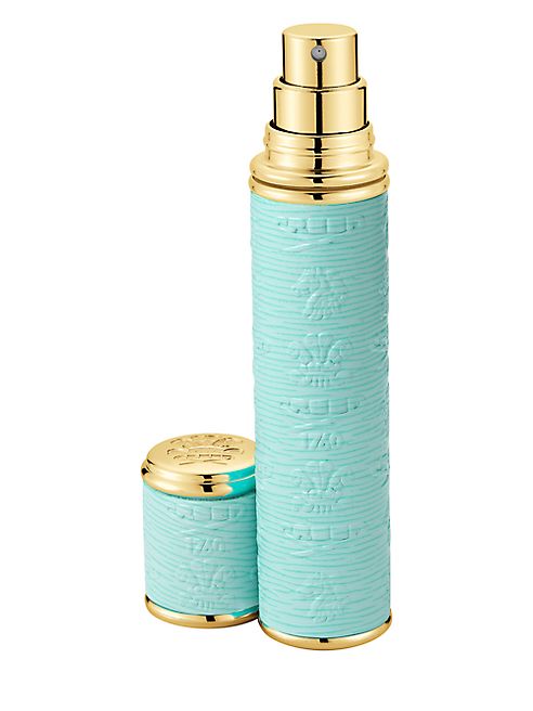 Creed - Refillable Leather & Goldtone Trim Pocket Atomizer/Turquoise