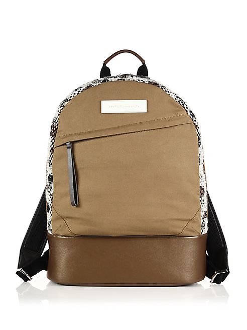 WANT Les Essentiels - Kastrup Tweed, Leather & Canvas Backpack