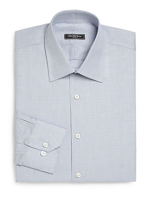 Saks Fifth Avenue Collection - Regular-Fit Textured Cotton Dress Shirt