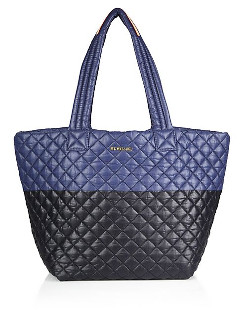 MZ Wallace - Metro Medium Two-Tone Quilted Nylon Tote