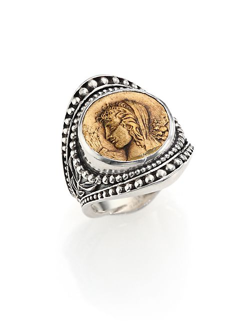 Konstantino - Kerma Bronze & Sterling Silver Coin Ring