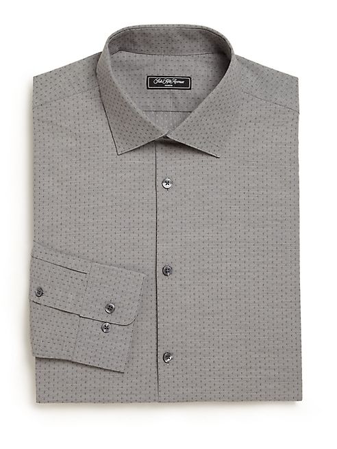 Saks Fifth Avenue Collection - Modern Regular-Fit Diamond Dress Shirt