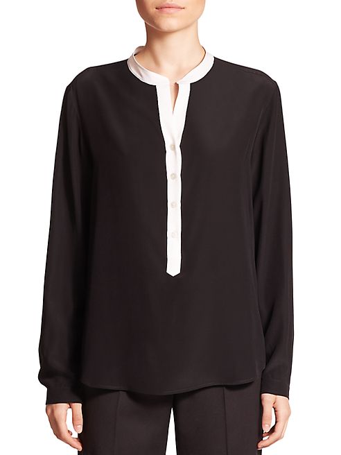 Stella McCartney - Eva Silk Tuxedo Blouse