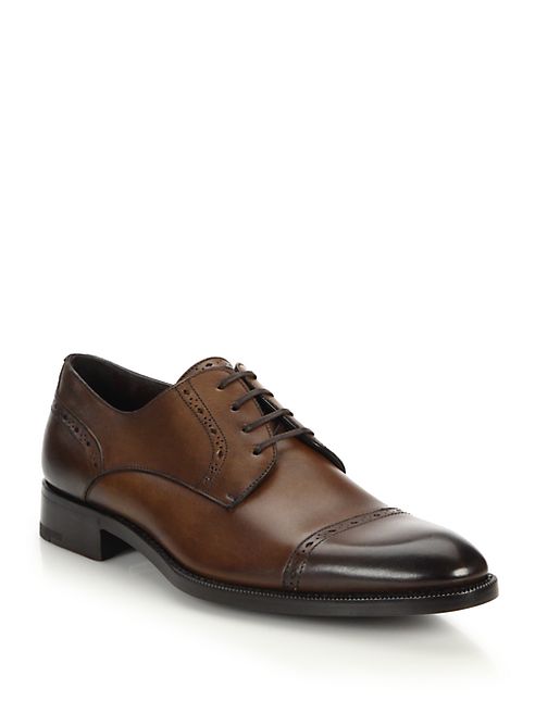 Ermenegildo Zegna - Burnished Leather Derby Shoes