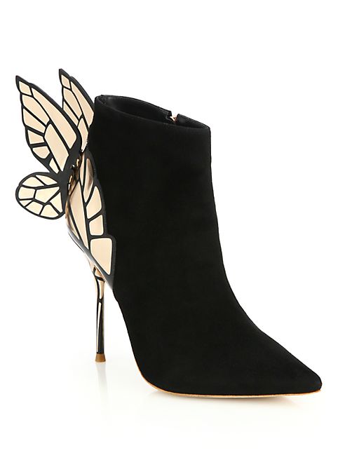 Sophia Webster - Chiara Suede Metal-Stiletto Booties